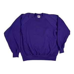 Vintage Tee Jays Raglan Blank Purple Sweatshirt Size 3XL Made in USA
